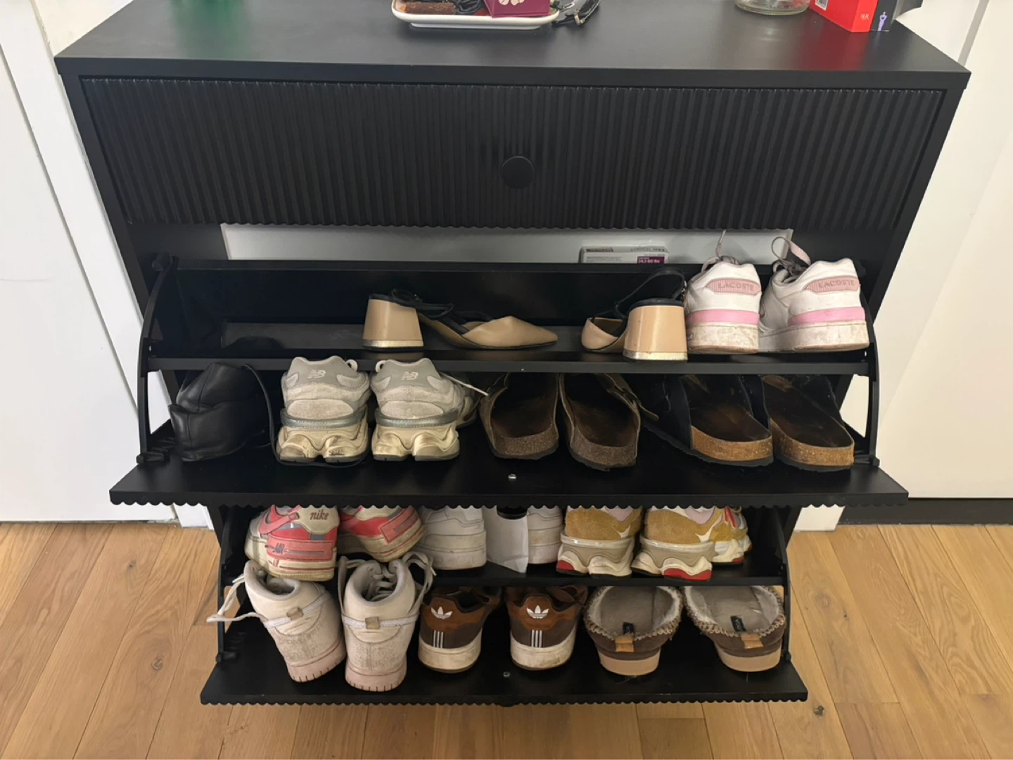 Black Entryway Shoe Cabinet - photo 2