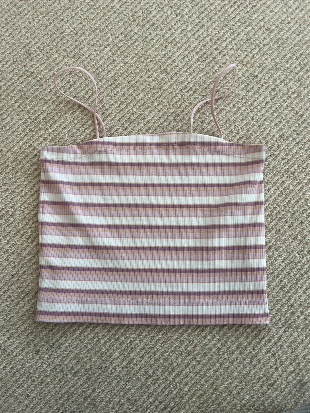 Pink striped tank-top
