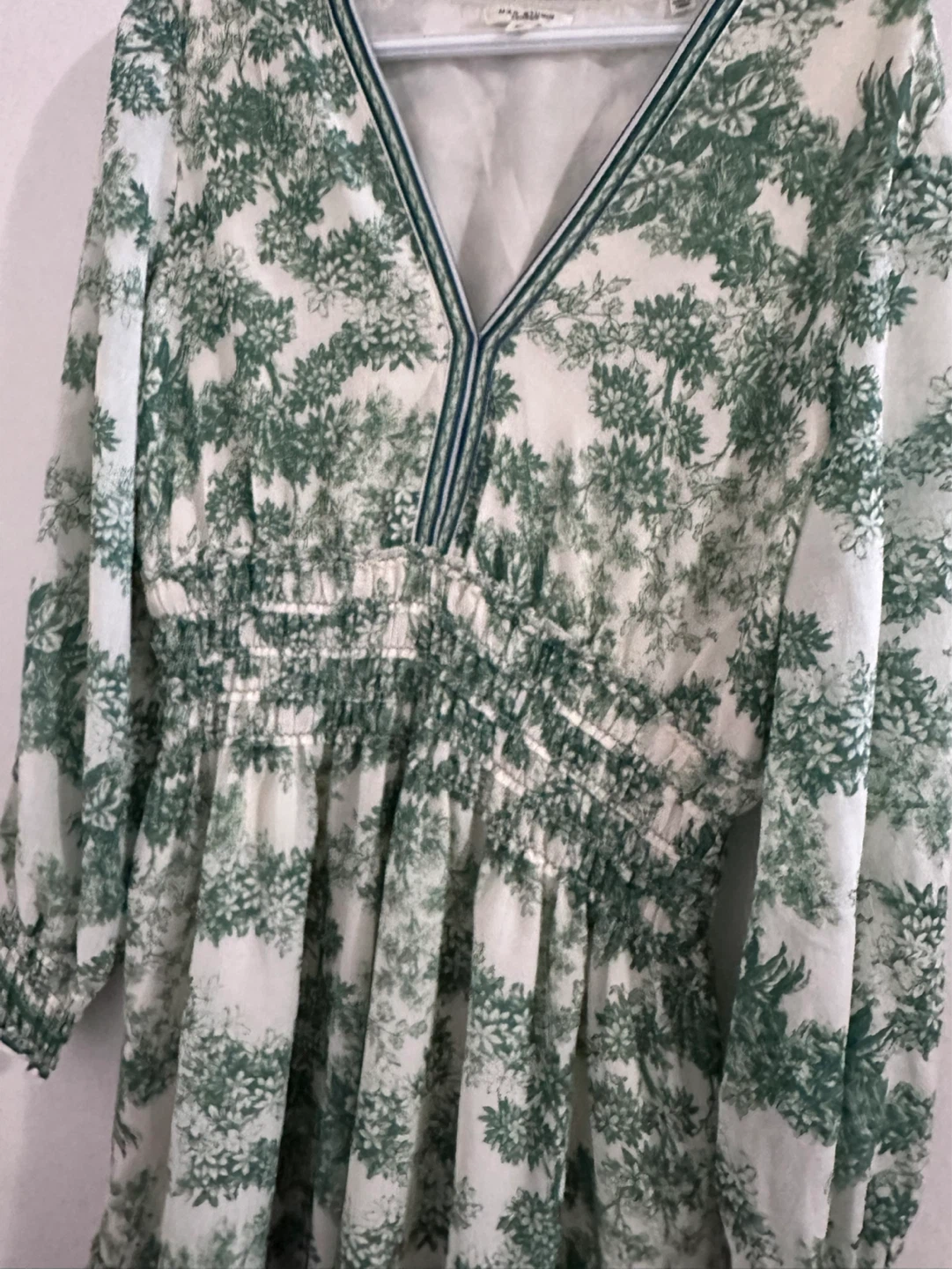 Max Studio London Women's Green Floral Print Dress - Size XL - photo 2