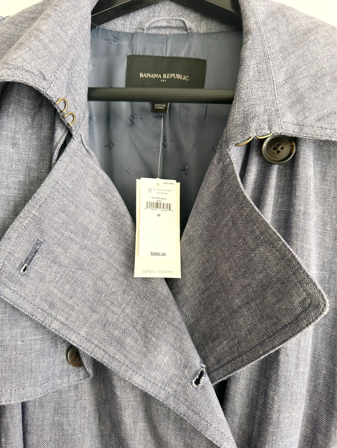 <NEW> Banana Republic Women's Trench Coat Size M - photo 2
