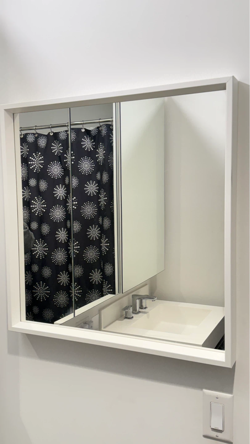 NISSEDAL Mirror, metal powdercoated white, 25 5/8x25 5/8"