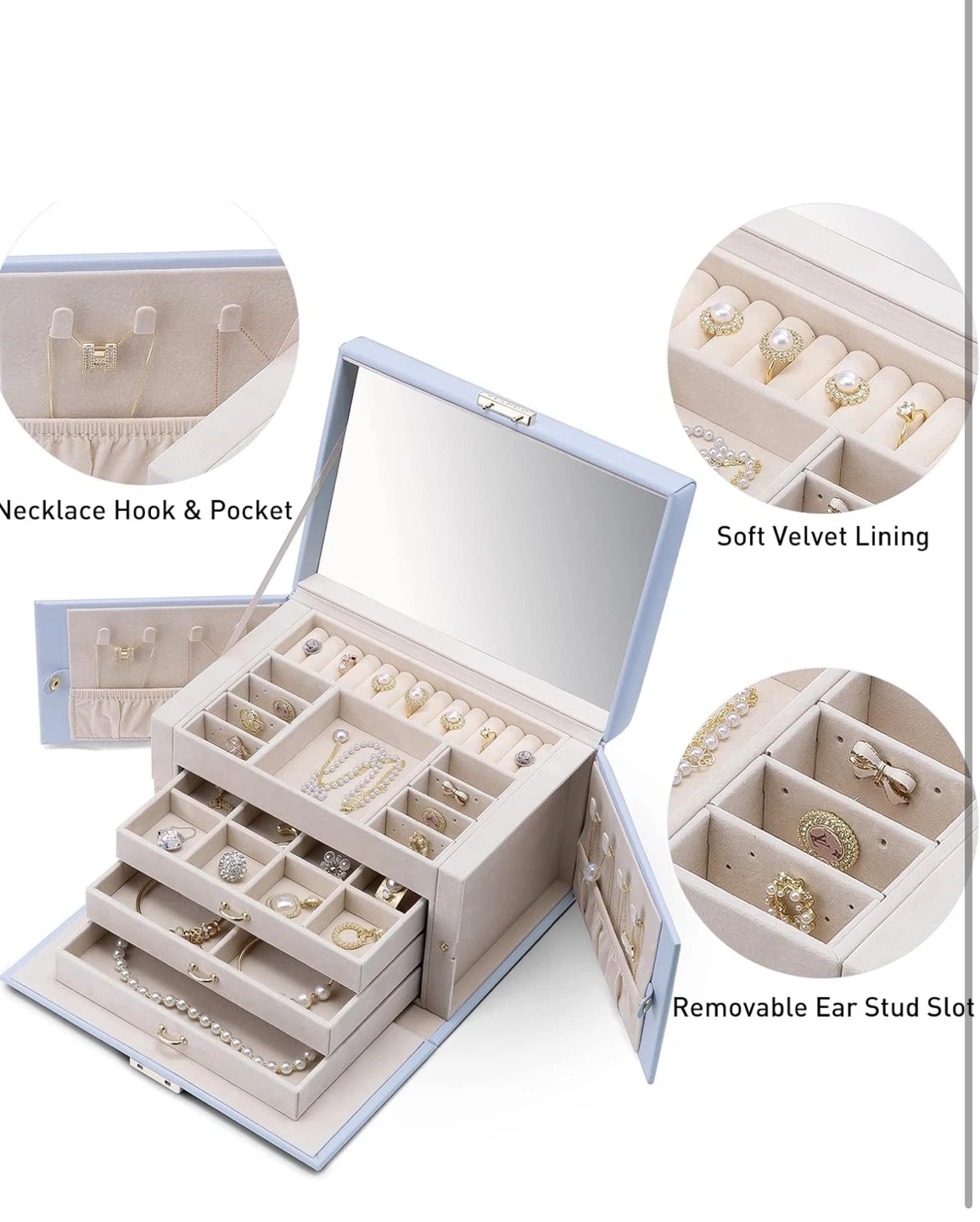 VIANDO Jewellery Organizer Box - Lavender - photo 4