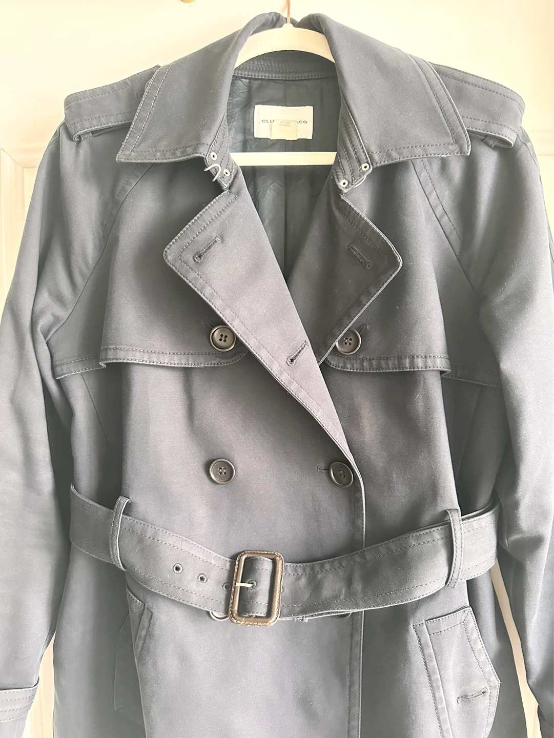 Club Monaco Navy Double-Breasted Trench Coat - photo 5