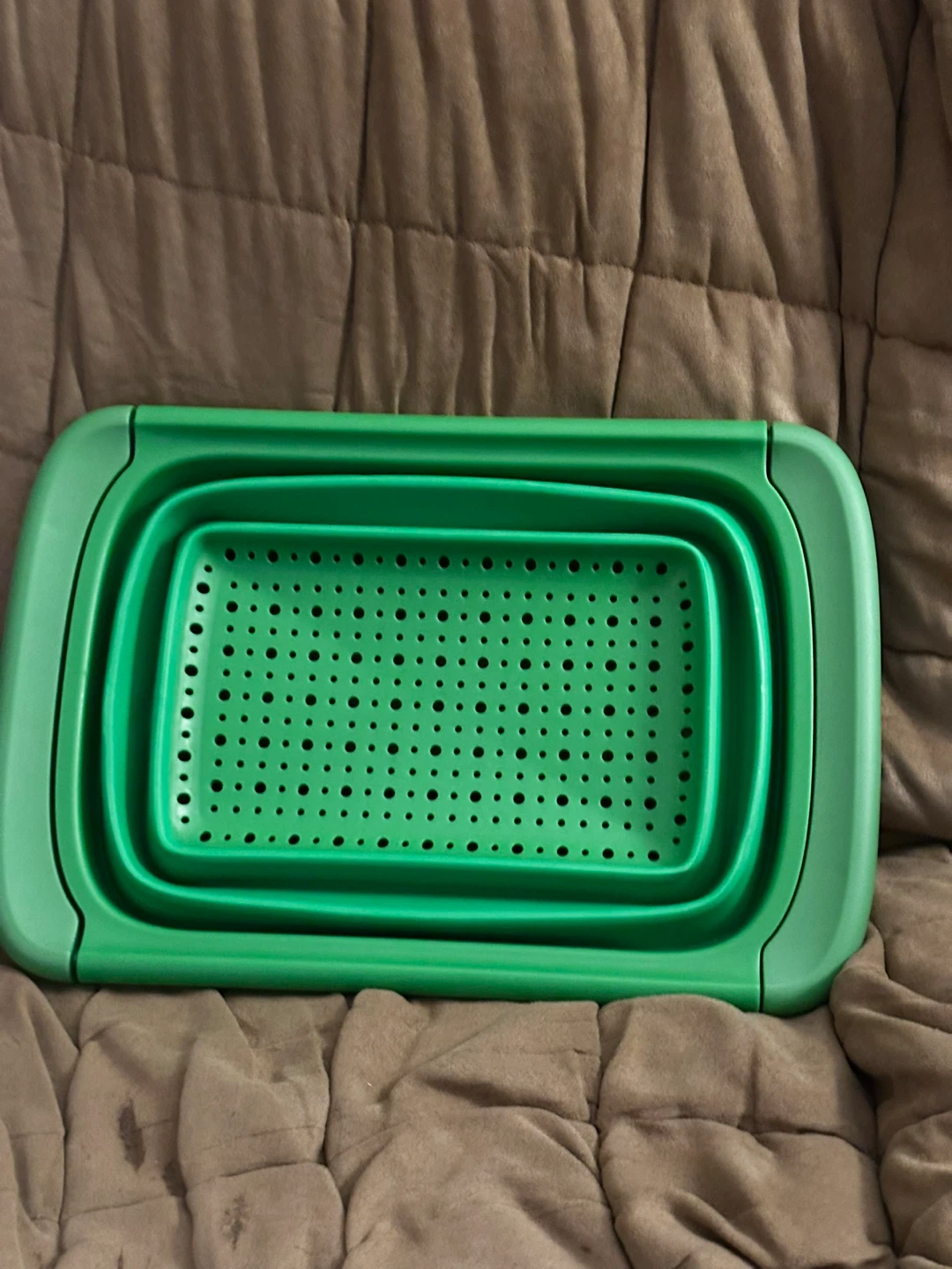 Green Collapsible Colander