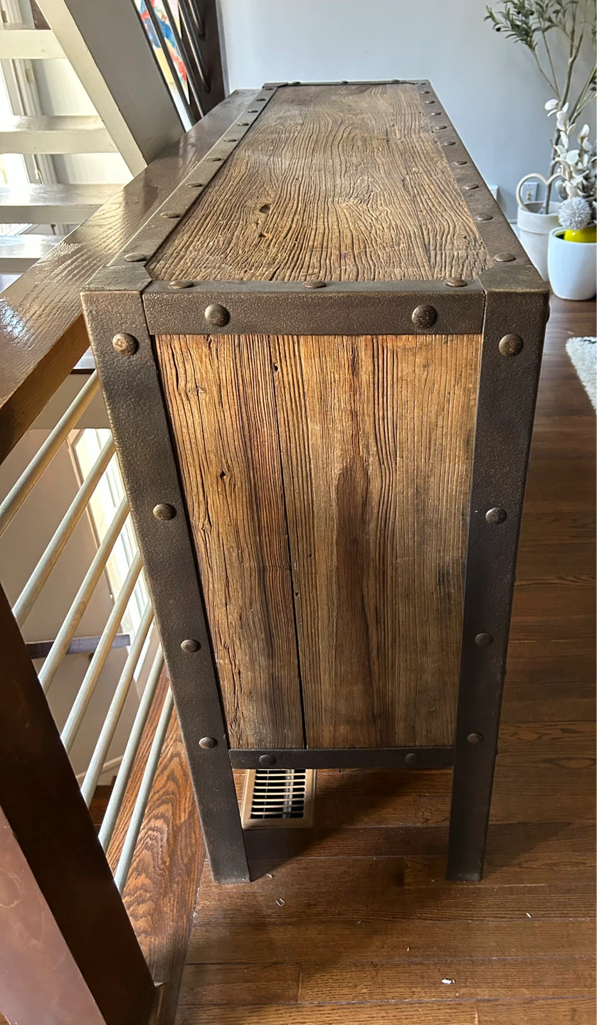 Rustic Industrial Cabinet Bar Console - photo 3