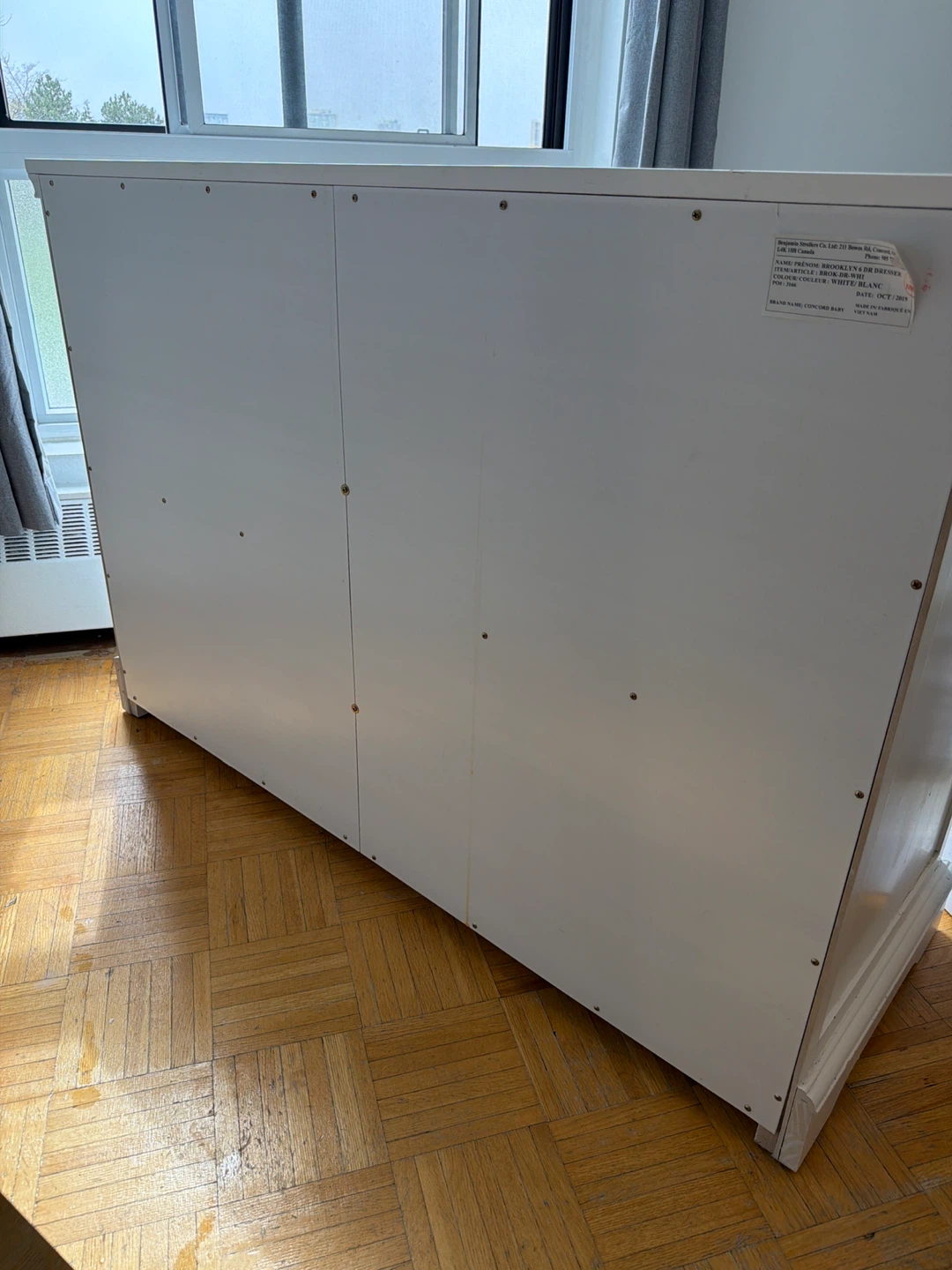 White 6-Drawer Dresser - photo 5