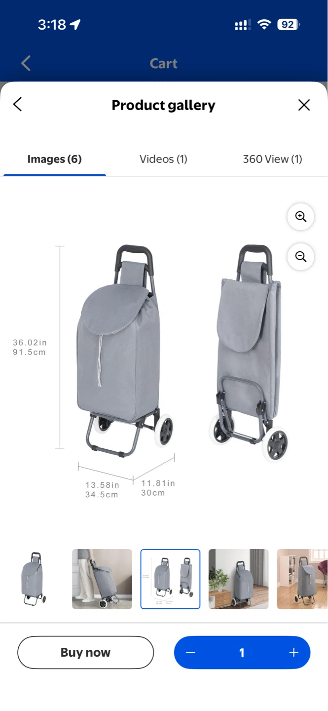 Mainstay  foldable shopping cart - photo 4