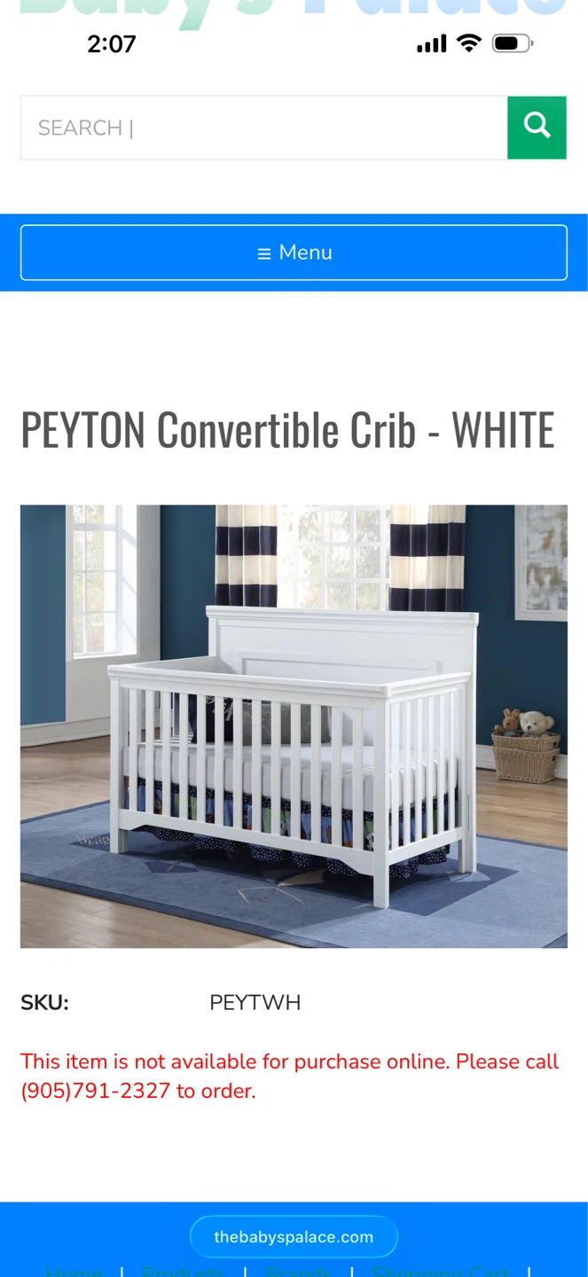 White Baby Crib-Pick Up - photo 3