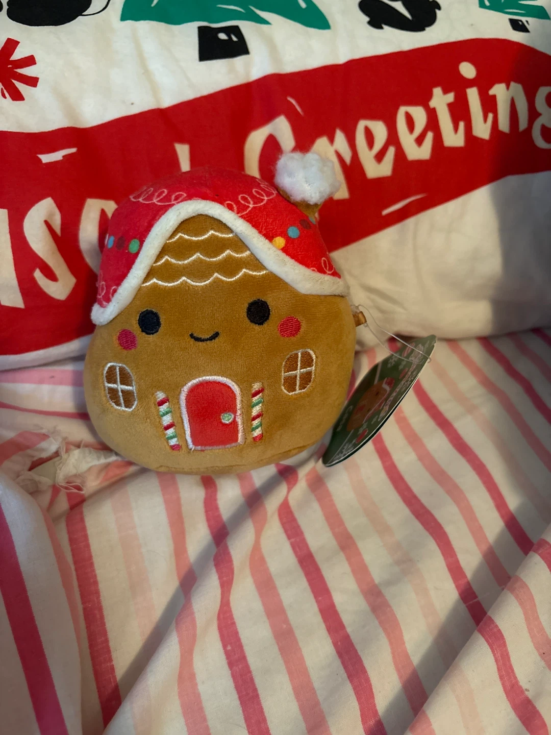 Squishmallows Gingerbread House Plush Toy
