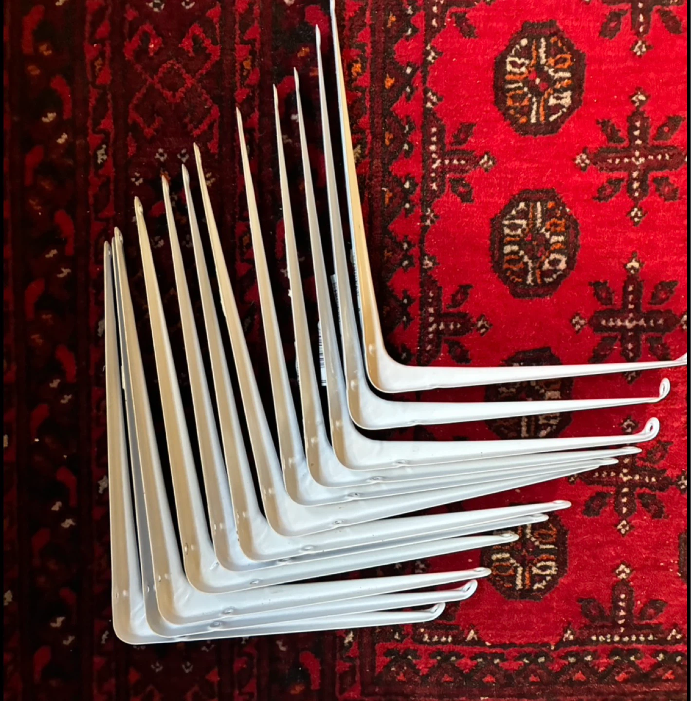 $2 BIG LOT STANLEY 10 In. x 12 In. Utility Bracket white metal - photo 3