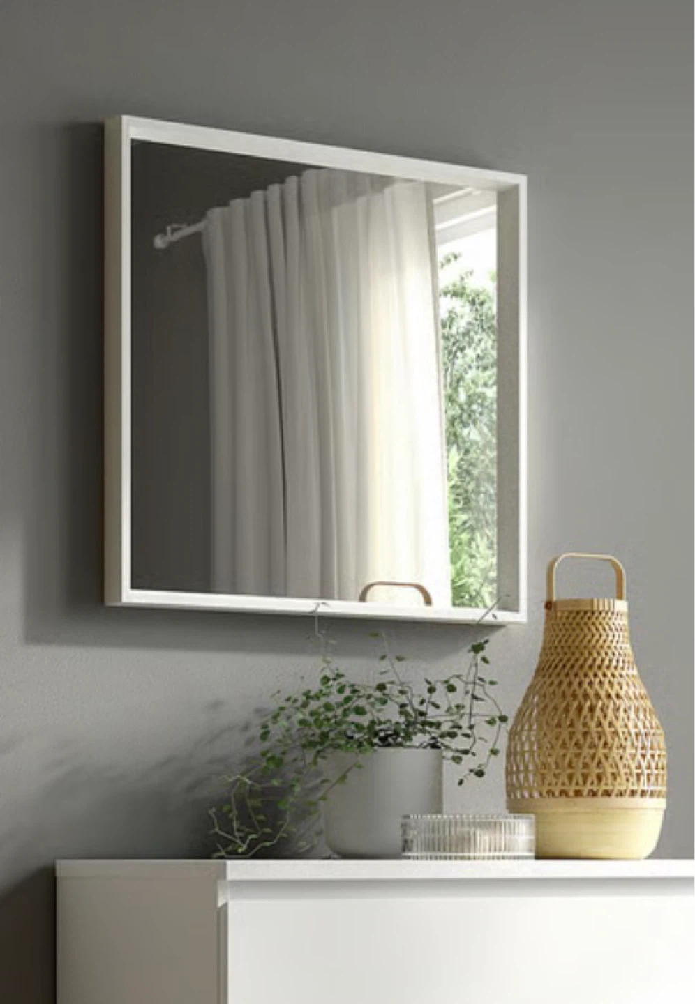 NISSEDAL Mirror, metal powdercoated white, 25 5/8x25 5/8" - photo 4