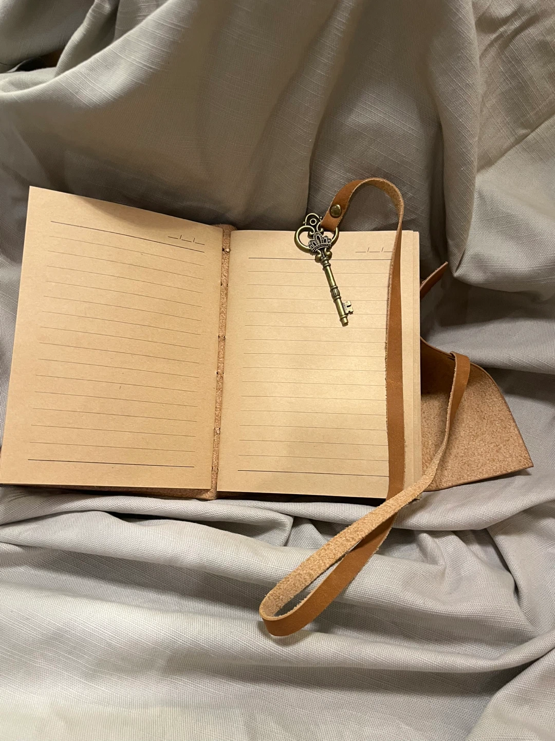 Leather Journal with Key Closure - photo 2