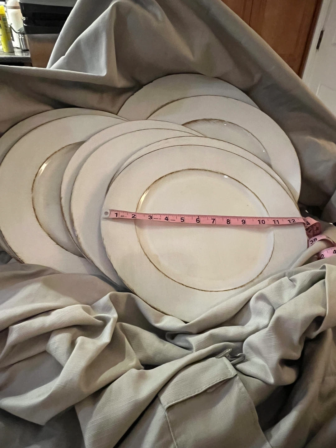 White Charger Plates Set of 8