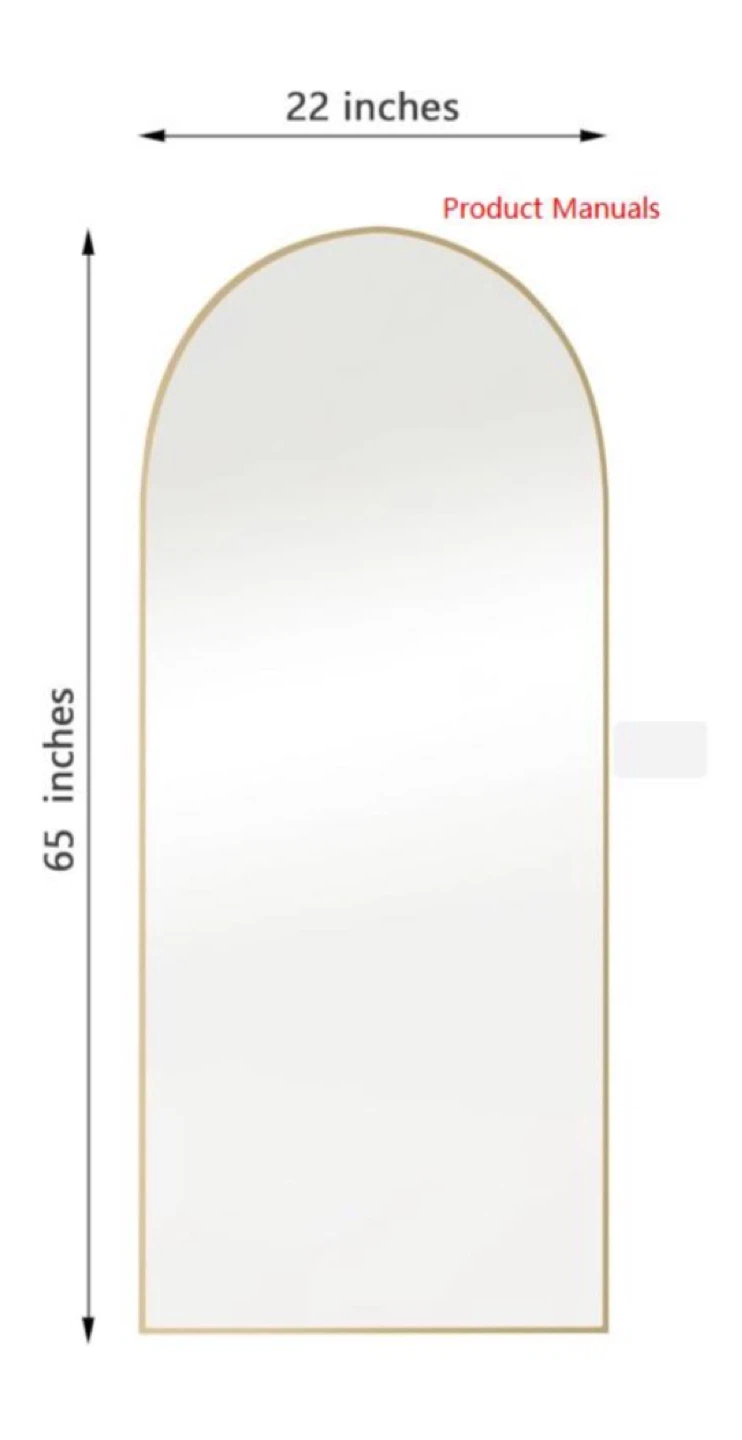Gold Arch Floor Mirror - photo 3