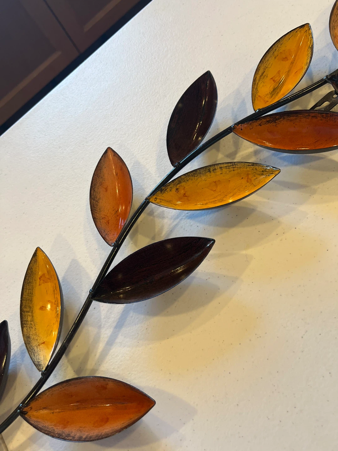 Metal Leaf Branch Wall Art Decor - photo 2
