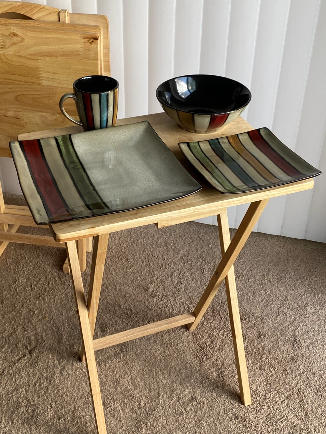 Sango Vertigo Black 16 Piece Dinnerware Set