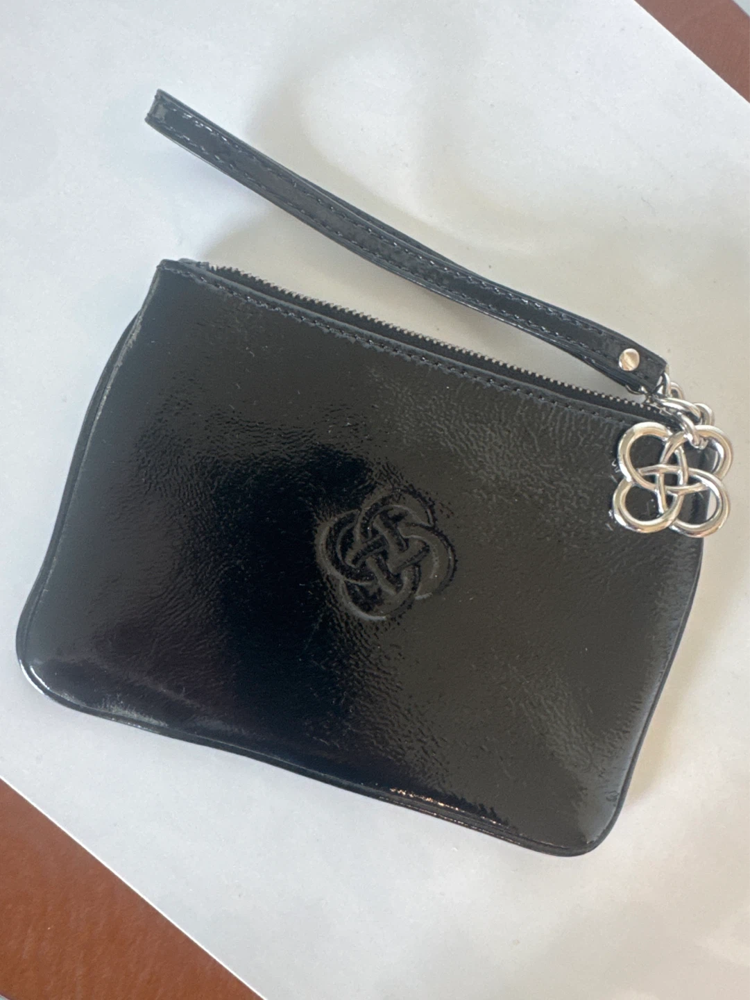 Stella & Dot Black Patent Wristlet