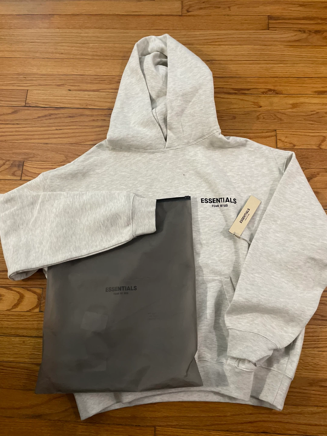 Light Oatmeal Grey Essentials Hoodie