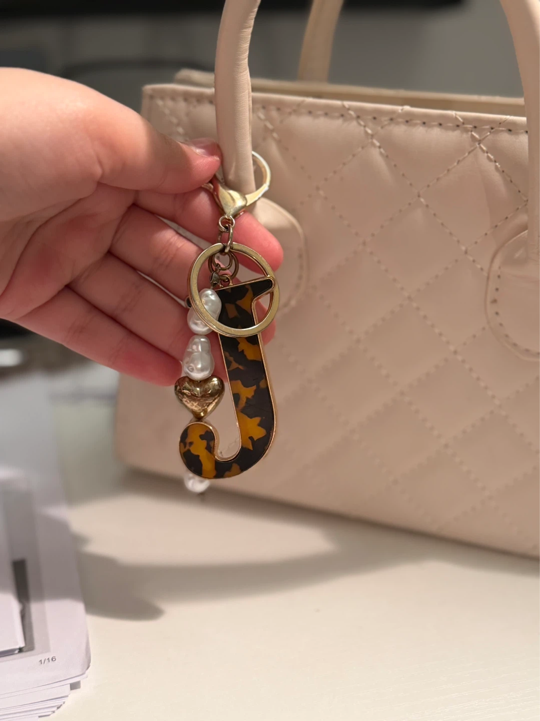 Quilted Top Handle mini Handbag with Charm - photo 2