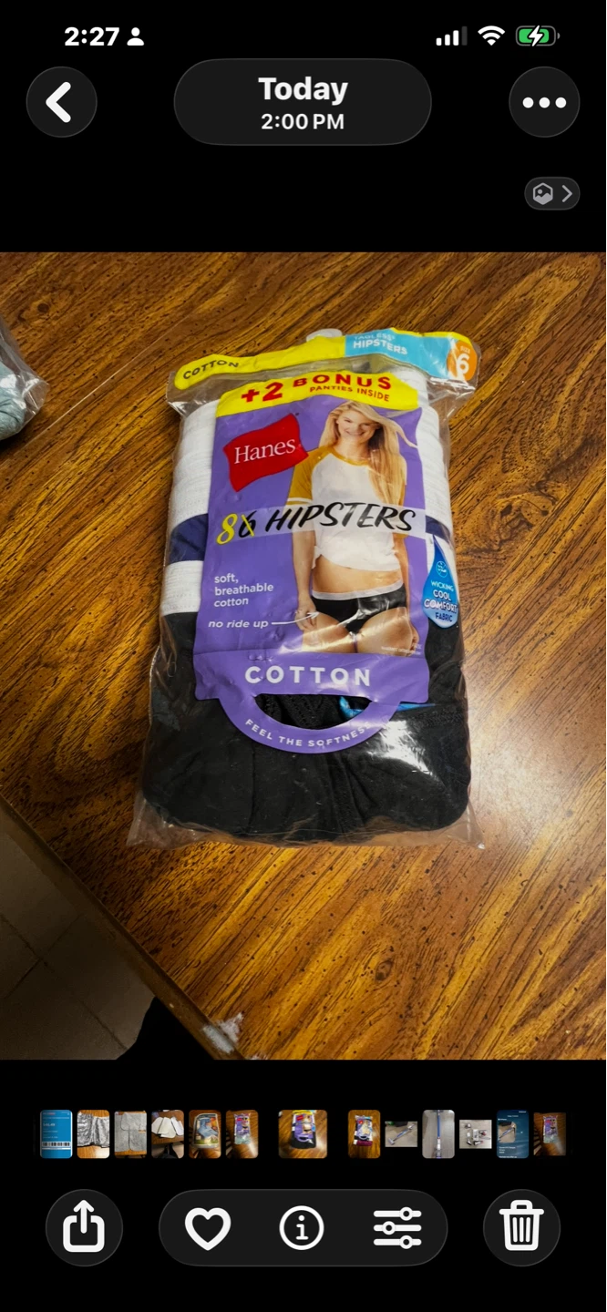 Hanes  Hipsters Panties Size 6