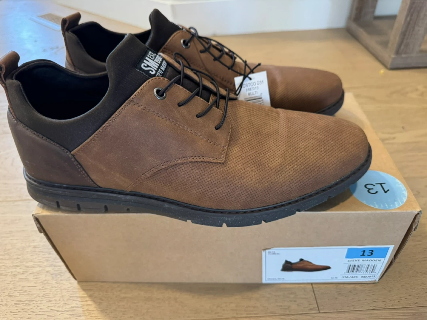 Steve Madden Men's Brown Leather Shoes - Size 13