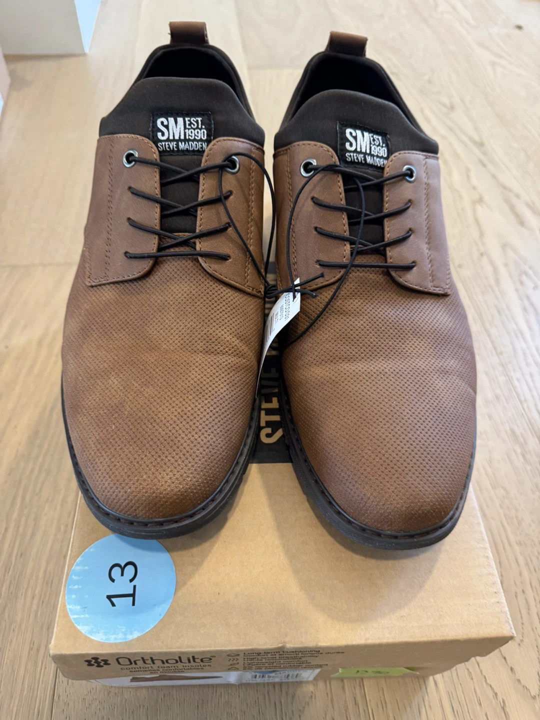 Steve Madden Men's Brown Leather Shoes - Size 13 - photo 4