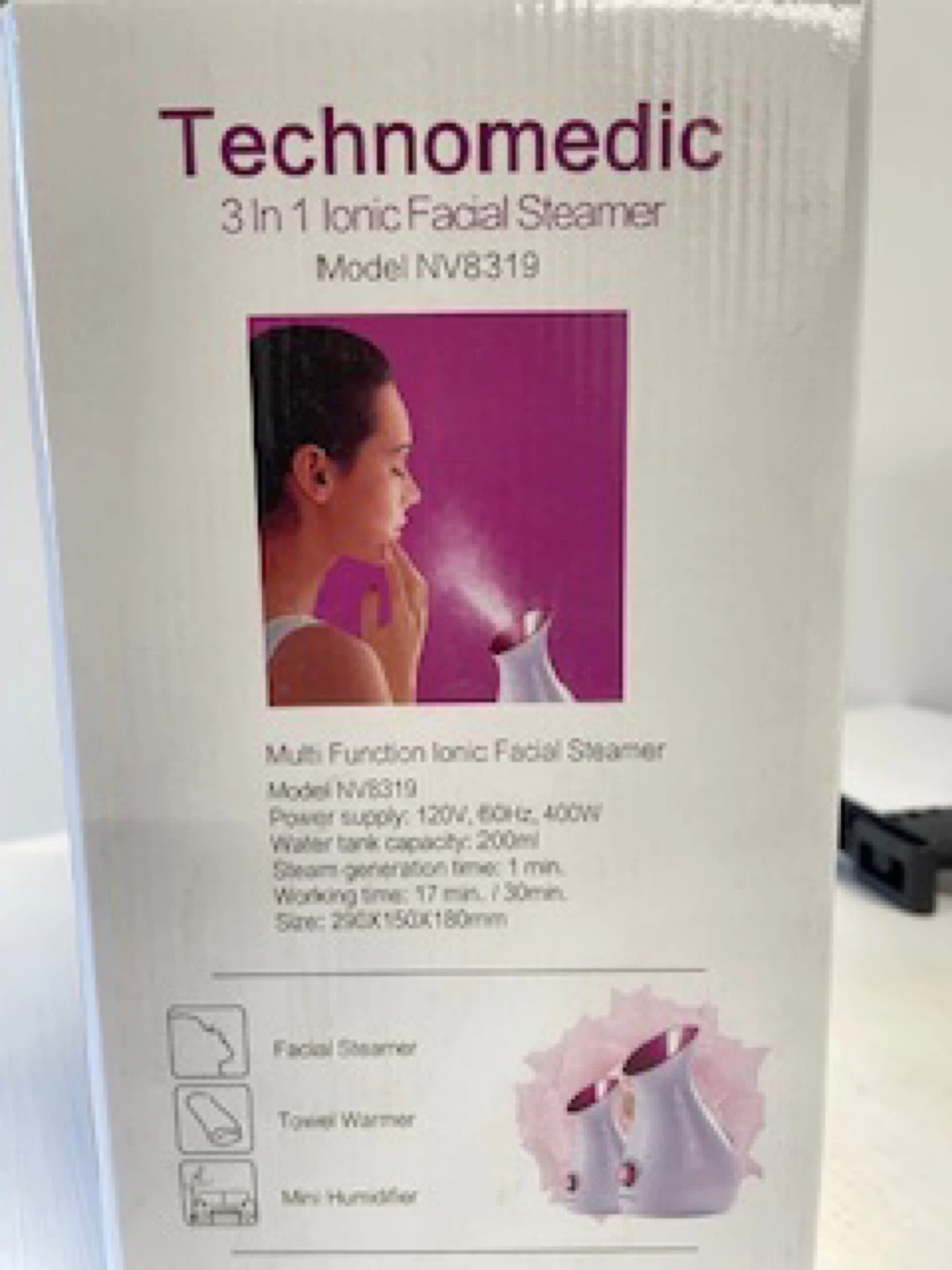 Technomedic 3 In 1 Ionic Facial Steamer NV8319