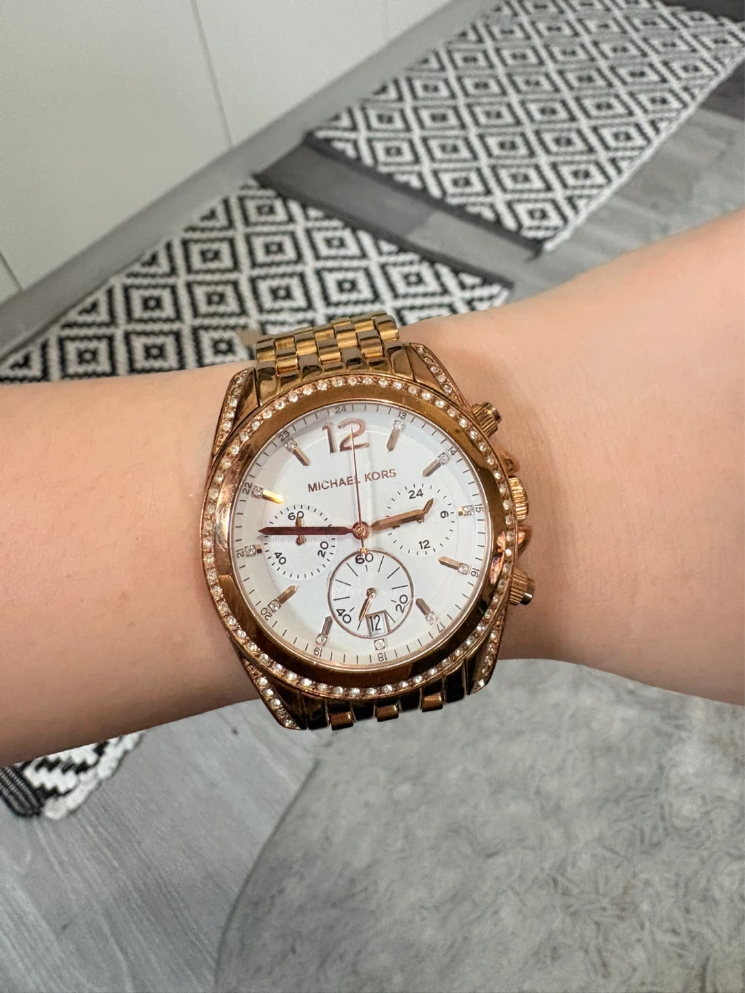 Michael Kors Rose Gold Crystal Watch