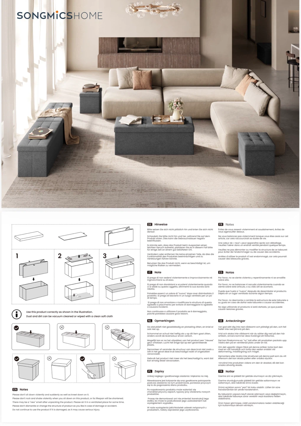 Storage Ottoman Bench - photo 2