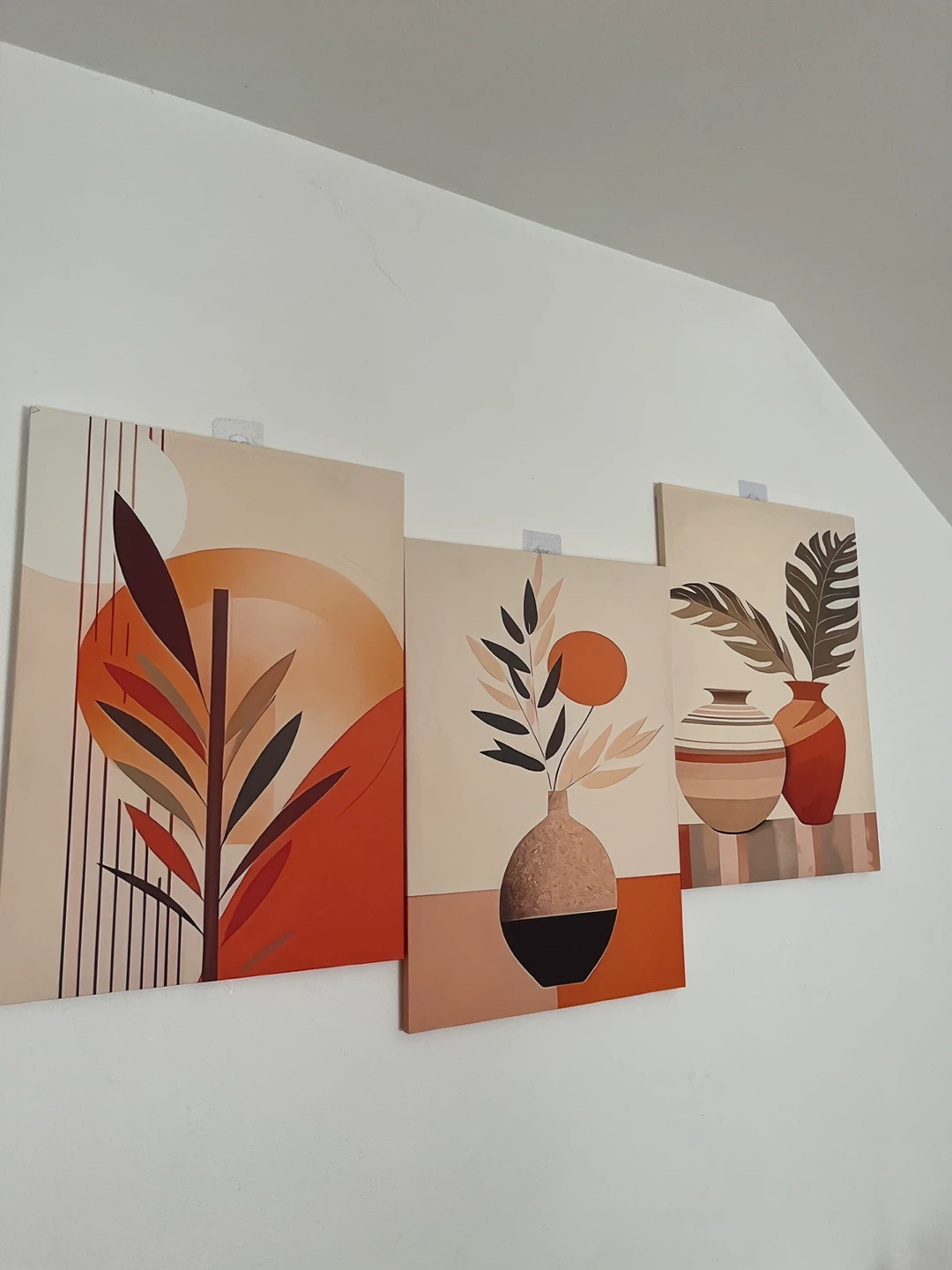 Set of 3 Boho Abstract Wall Art Canvas Prints
