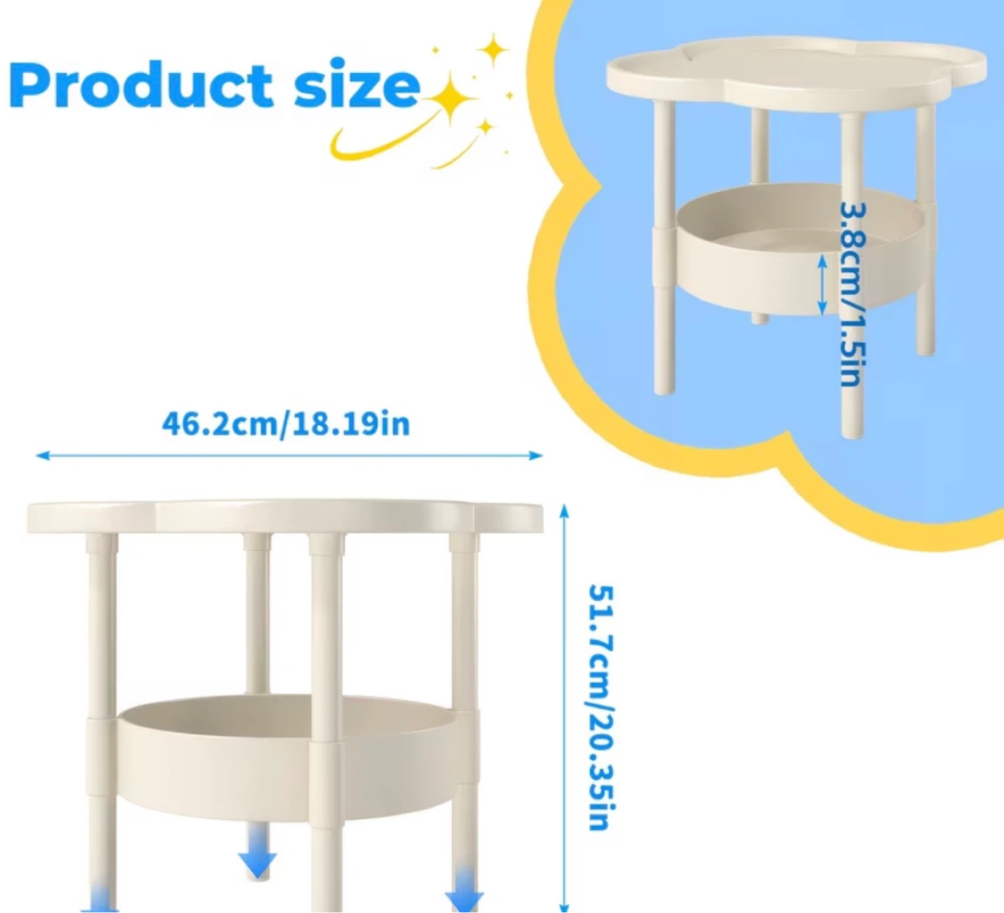 Cream Cloud Shape Side Table (2 available) - photo 2