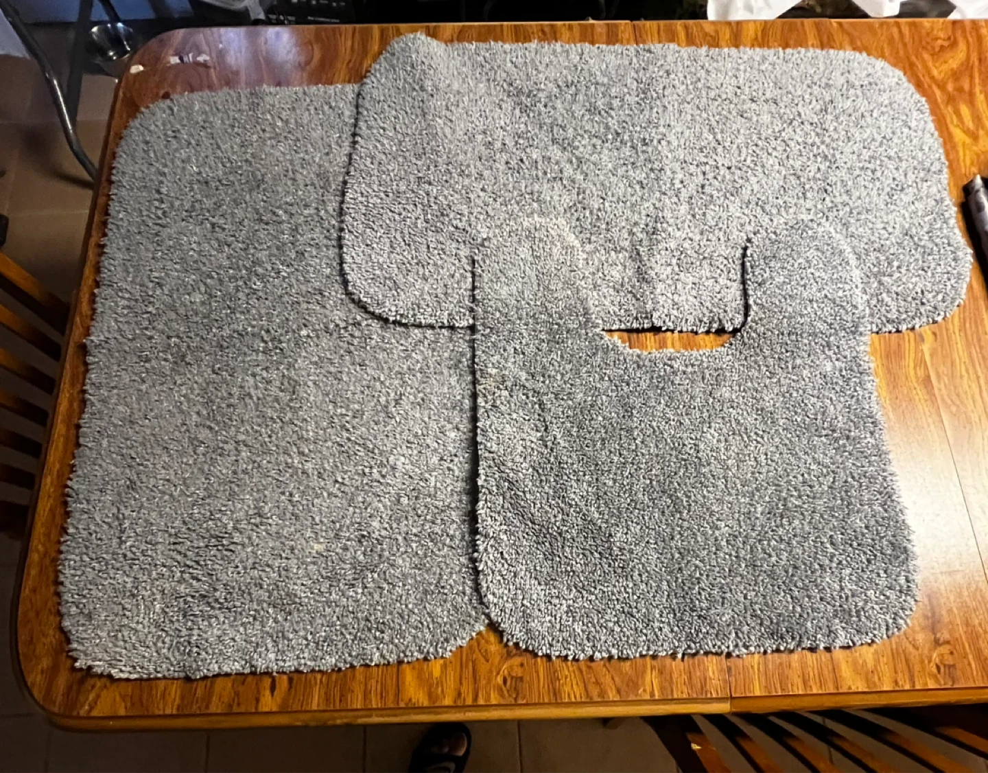 Gray Bath Rug Set