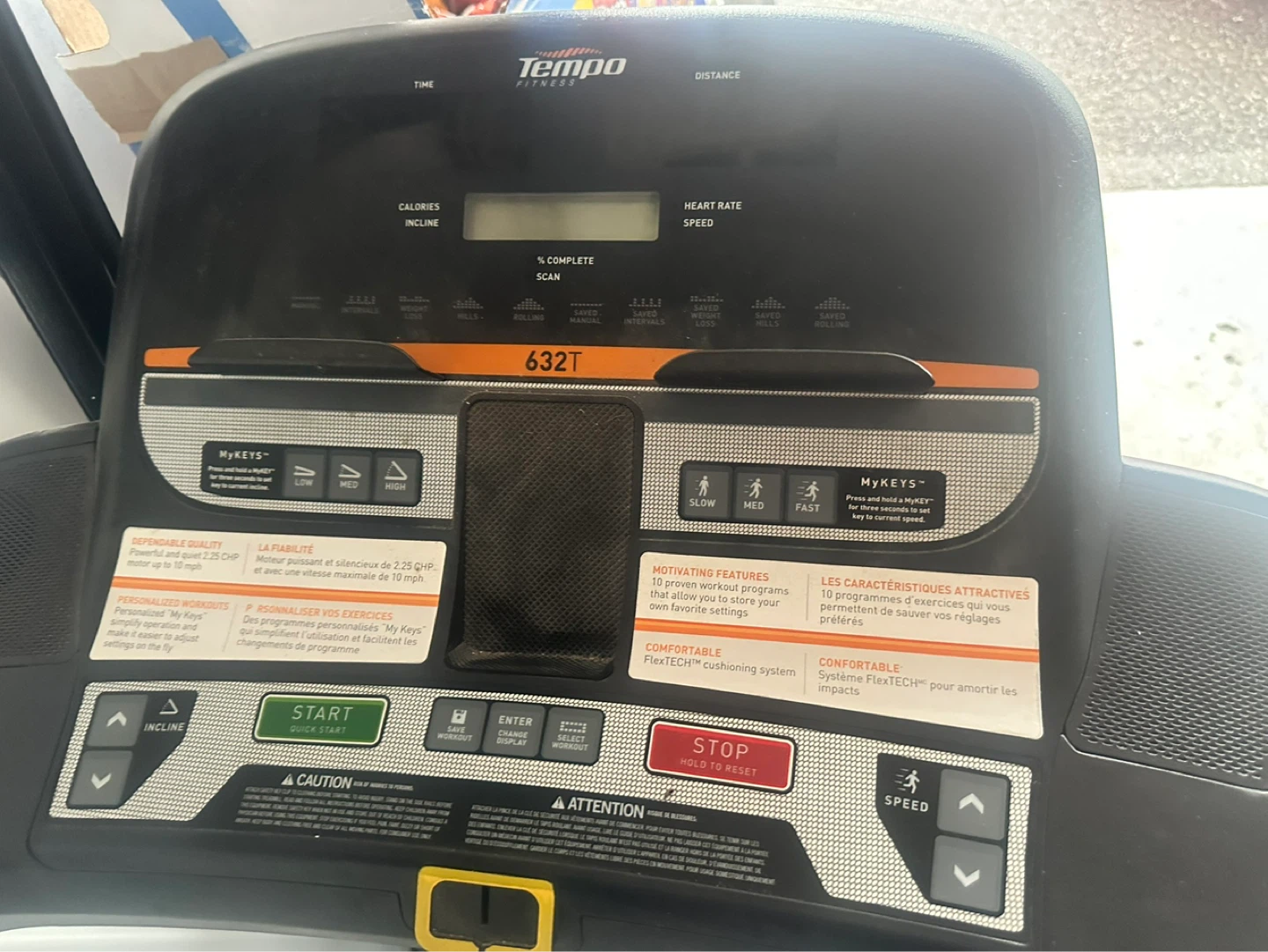 Tempo Fitness 632T Treadmill - photo 3