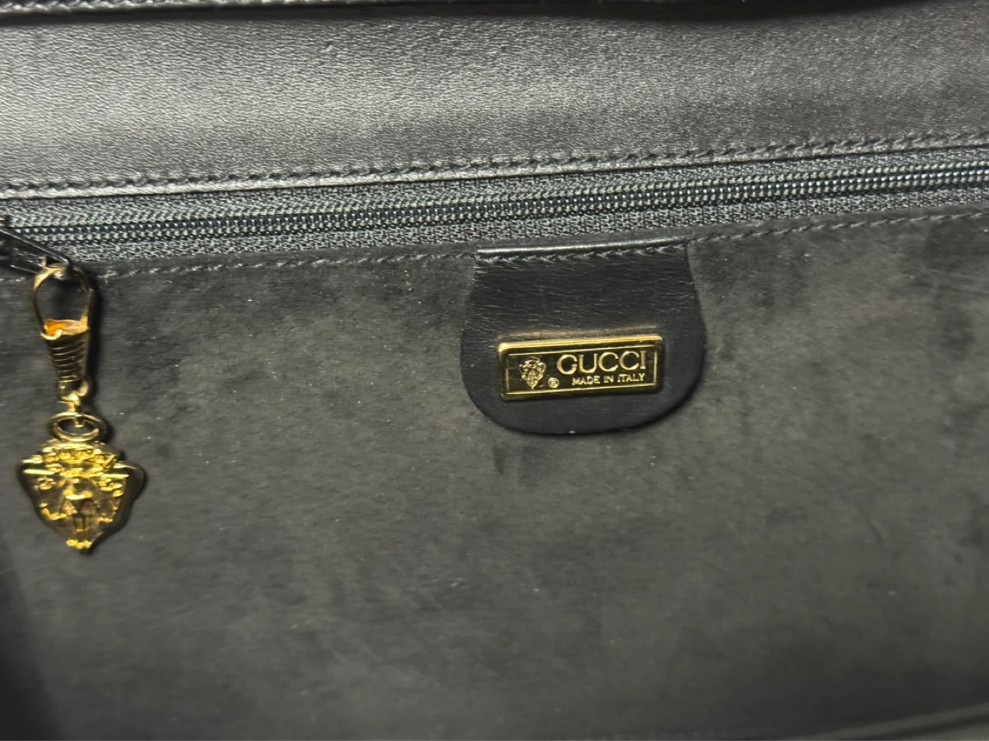 Black Suede Gucci Shoulder/ Cross body Bag - photo 5