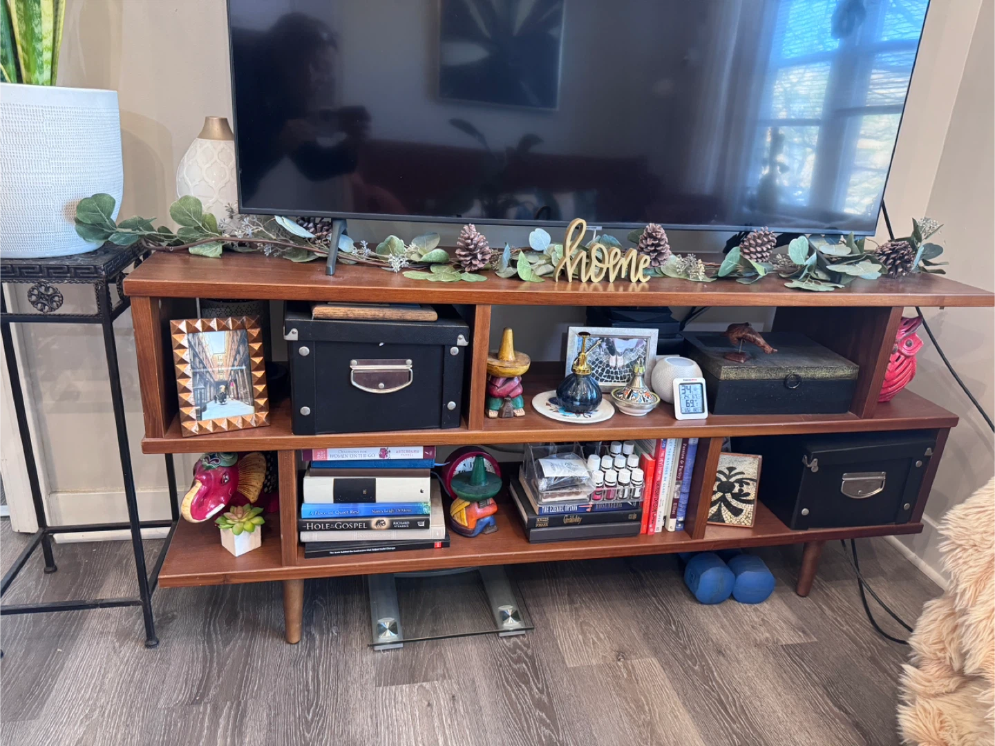Mid-Century Modern Wood TV Stand