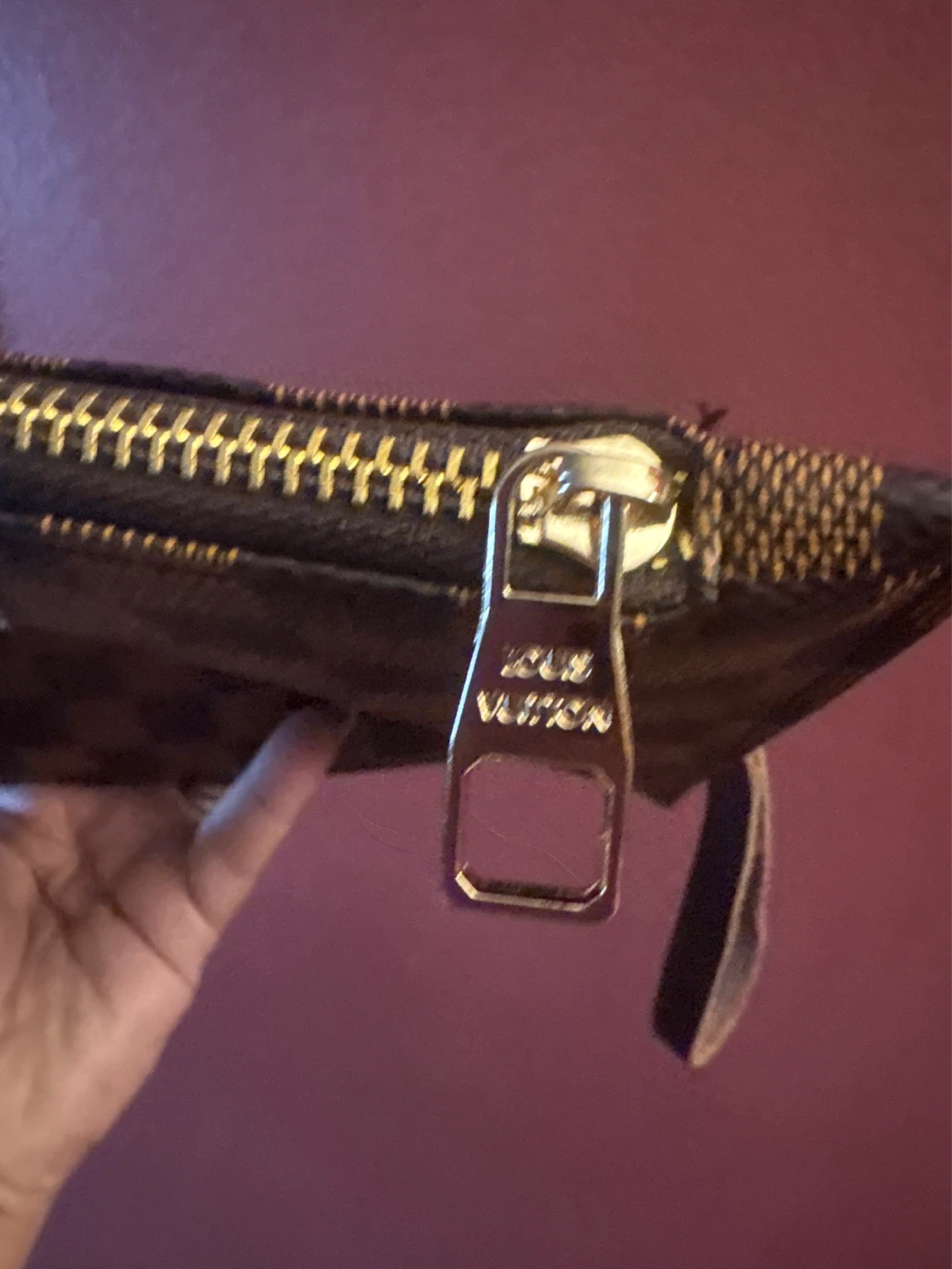 New  LV  Damier Ebene Canvas Pouch wristlet - photo 2