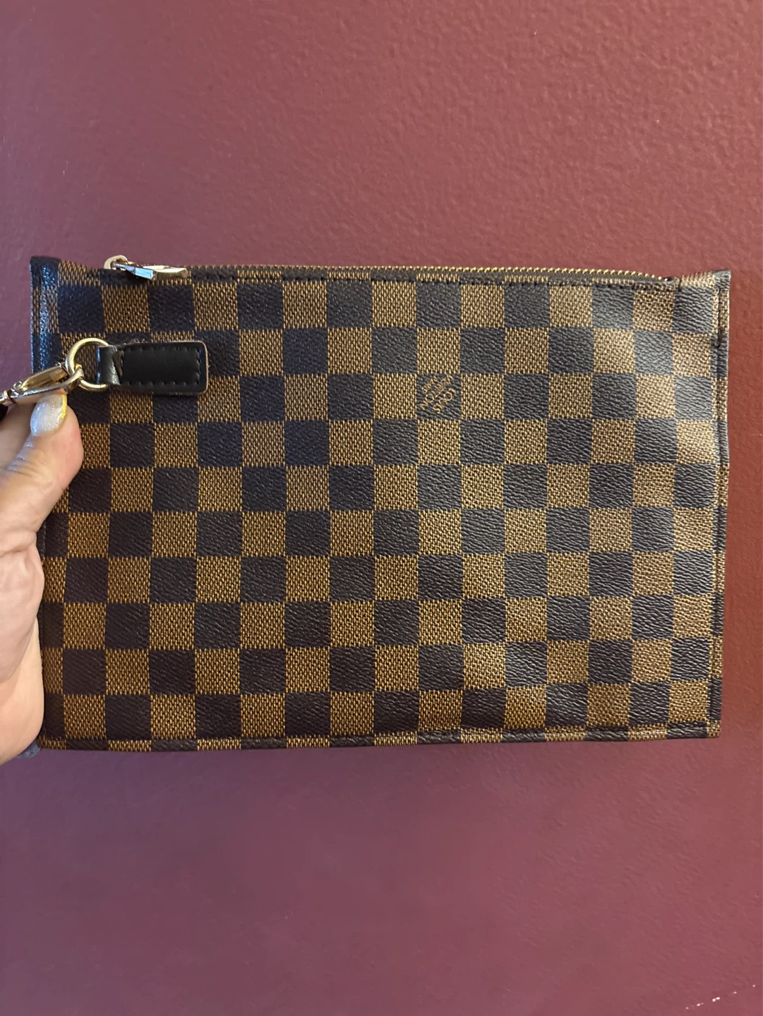 New  LV  Damier Ebene Canvas Pouch wristlet - photo 4