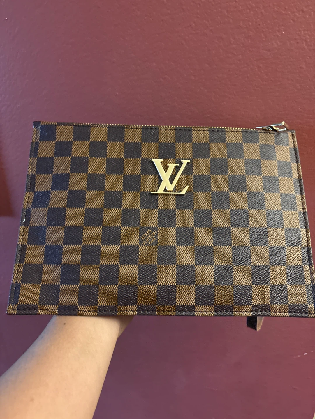 New  LV  Damier Ebene Canvas Pouch wristlet - photo 3