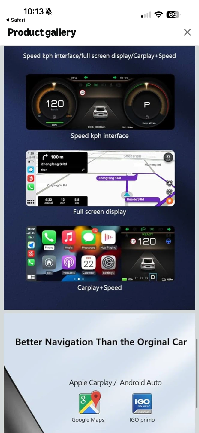 9 inch Tesla Head Up Display for Model 3/Y - photo 3