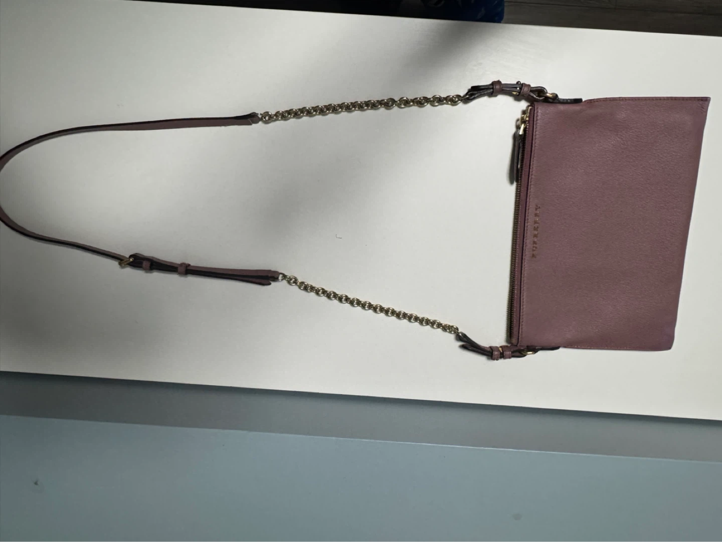 Burberry Dust Pink Leather Peyton Crossbody Bag - photo 5