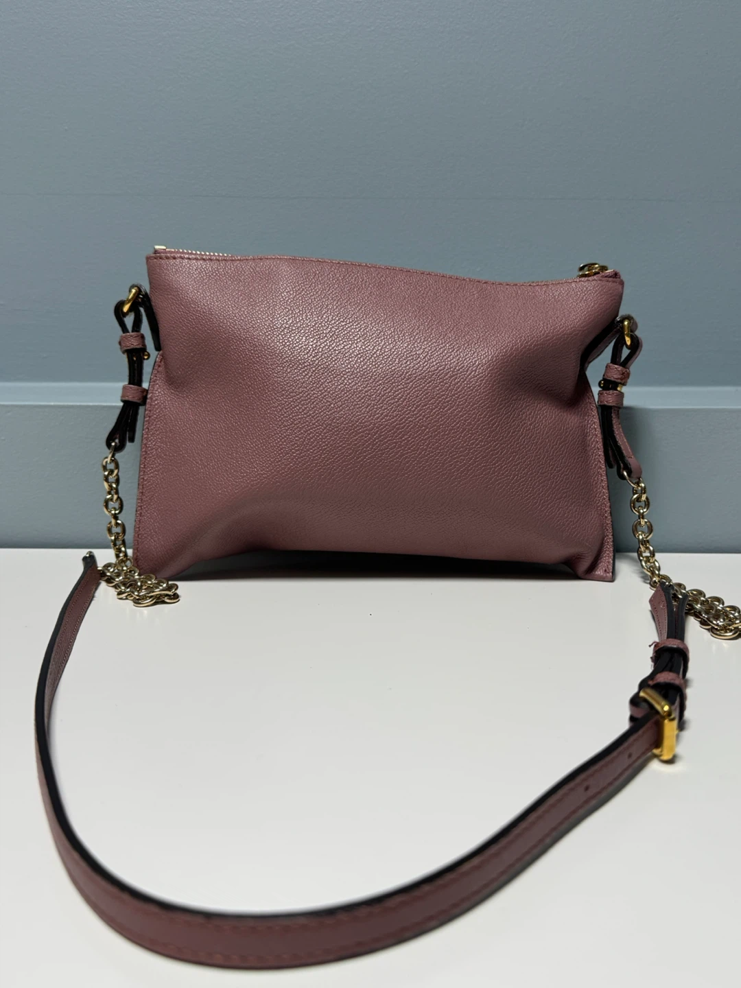 Burberry Dust Pink Leather Peyton Crossbody Bag - photo 3