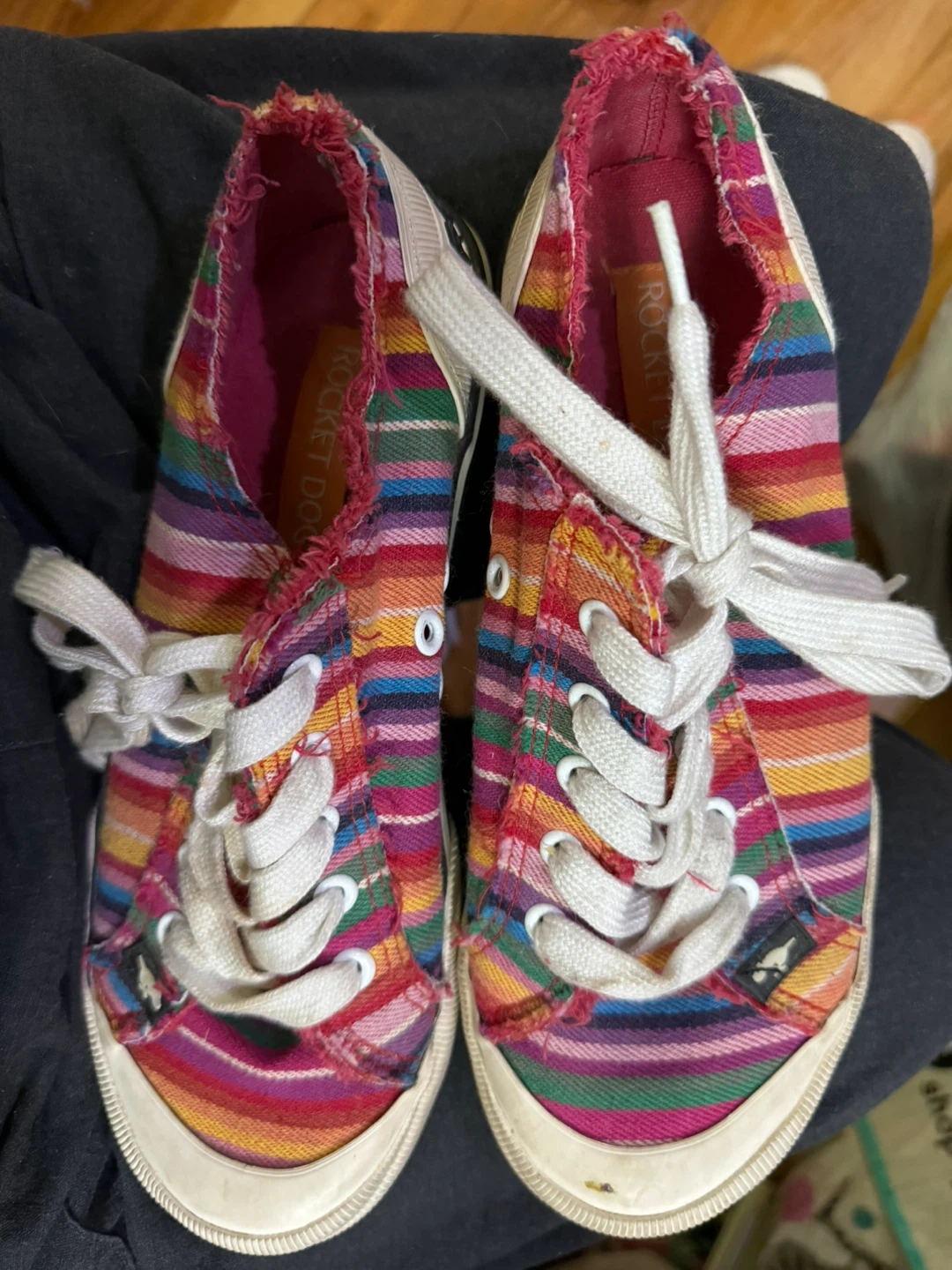 Rocket Dog Colorful Striped Canvas Sneakers