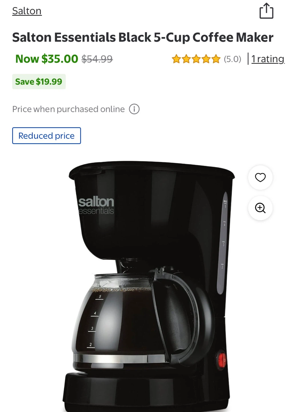 Salton 5-Cup Coffee Maker - photo 4