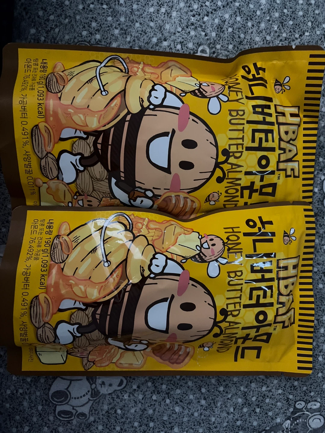 허니버터아몬드 2개 HBAF Honey Butter Almonds - 2 x 190g bags