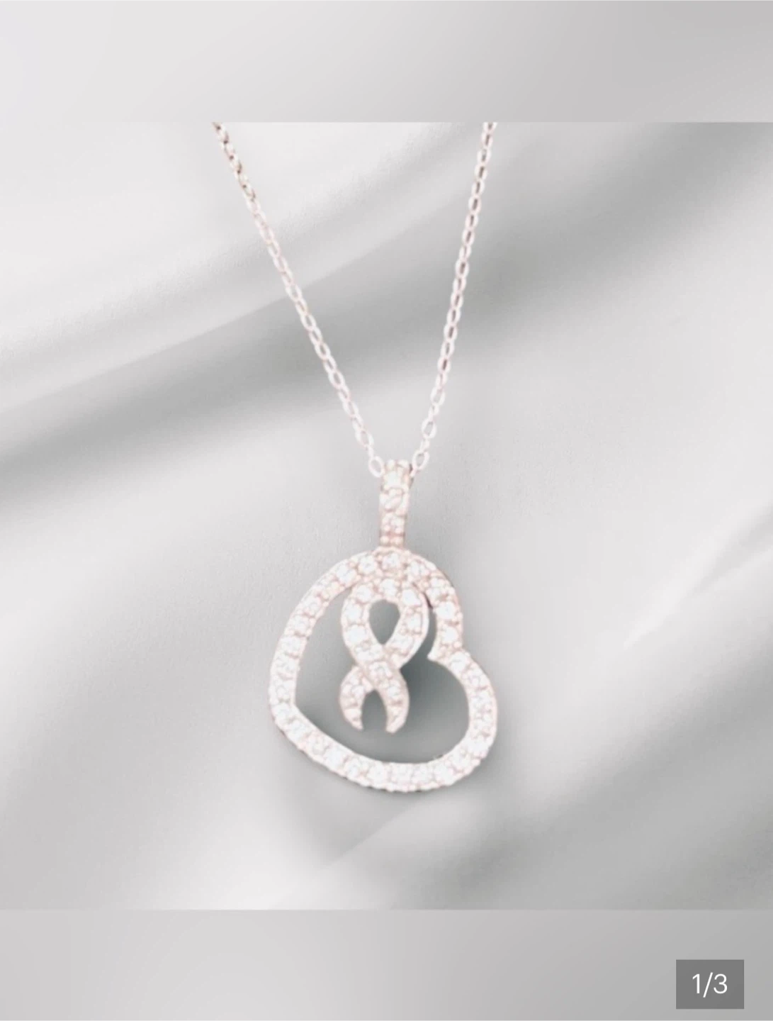 Heart with Intertwined Ribbon Necklace