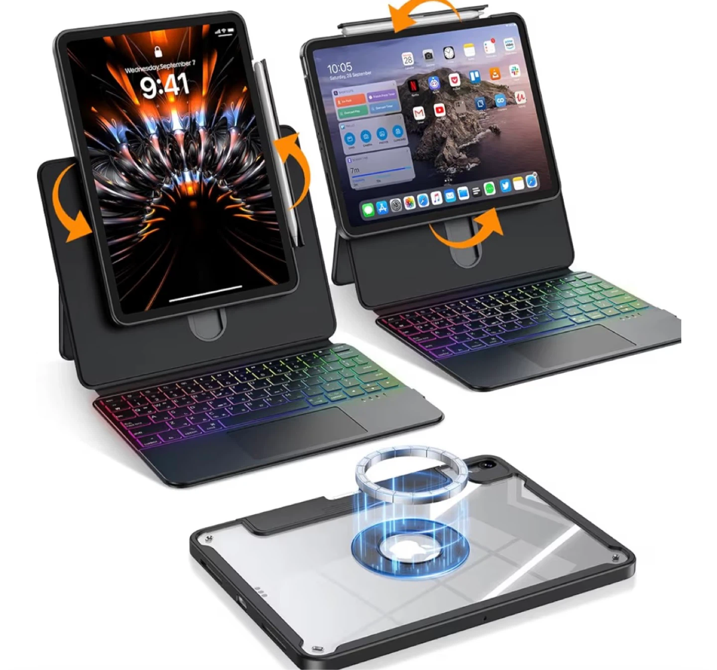 Multifunctional Keyboard Case for iPad Air 13 M3/M2