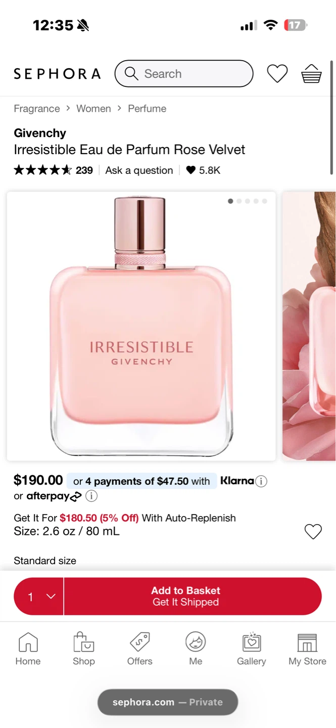 Givenchy Irresistible Eau de Parfum Rose Velvet 80 mL