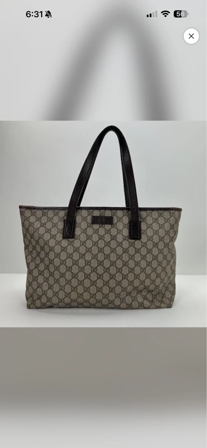 Gucci Monogram Zip Tote Bag