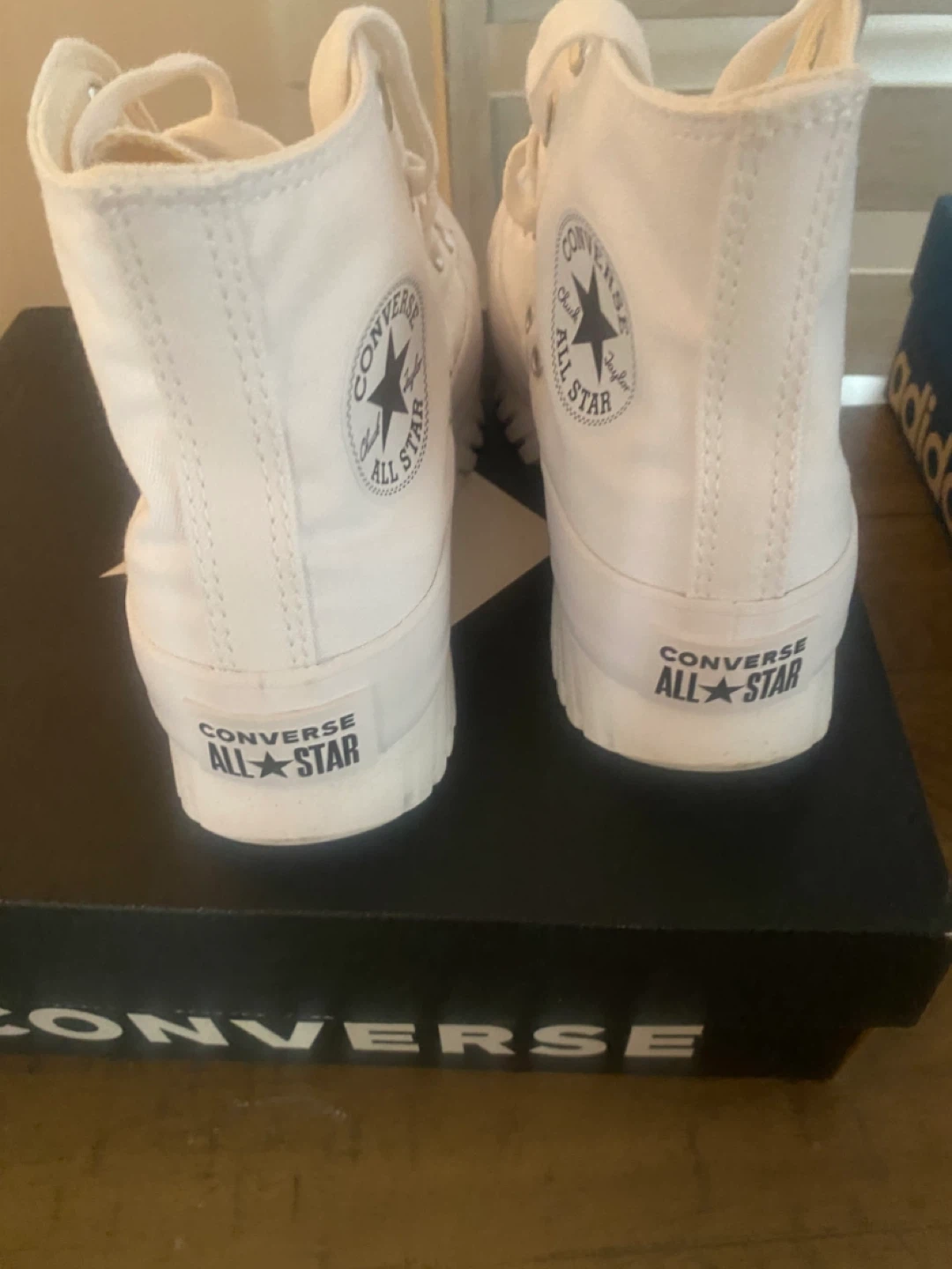 White Converse All Star High Top Platform Lugged Boots - photo 3