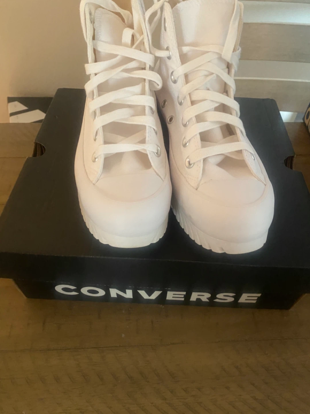 White Converse All Star High Top Platform Lugged Boots - photo 2